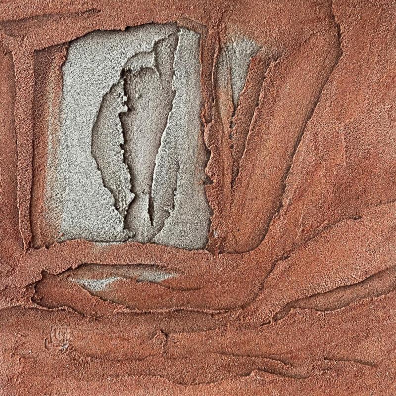 Gemälde Carré Roussillon II von CMalou | Gemälde Materialismus Minimalistisch Pappe Sand