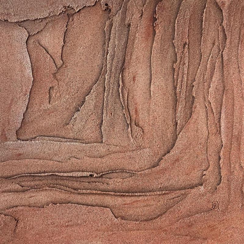 Gemälde Carré Roussillon III von CMalou | Gemälde Materialismus Minimalistisch Sand