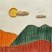 Painting Glowing landscape by Vazquez Laila | Painting Subject matter Watercolor Textile