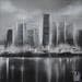 Gemälde City lights von Guillet Jerome | Gemälde Figurativ Urban Acryl