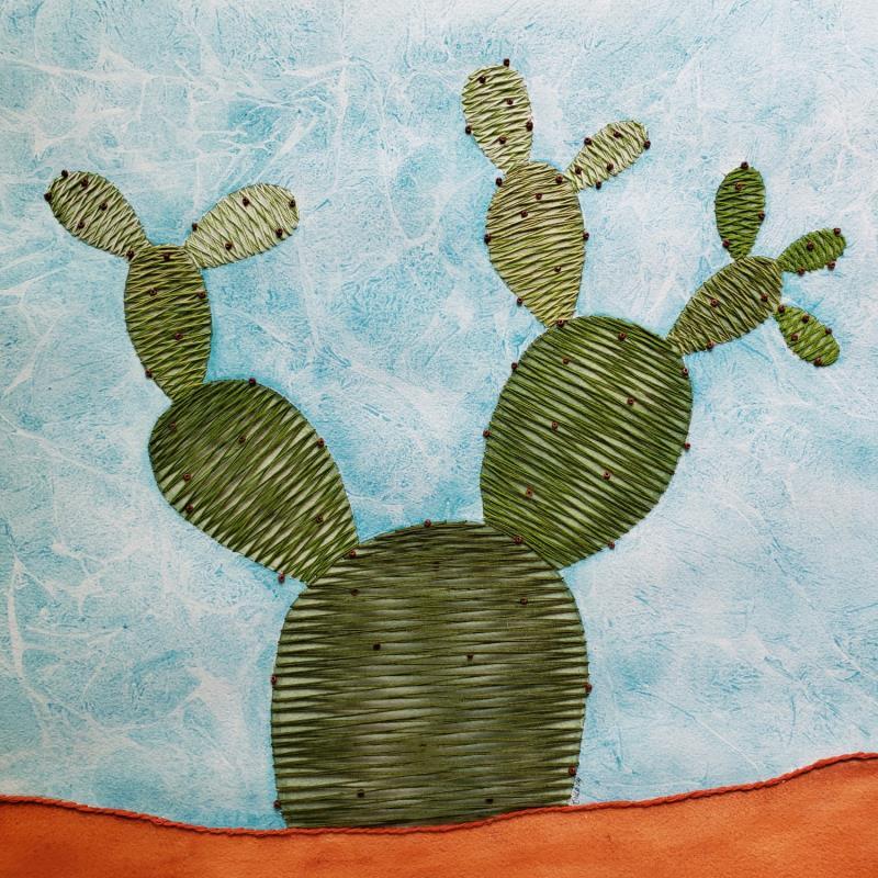 Painting Nopal harmony by Vazquez Laila | Painting Subject matter Textile, Watercolor