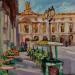 Painting Terrasse du café de la paix  by Novokhatska Olga | Painting Figurative Urban Oil Acrylic