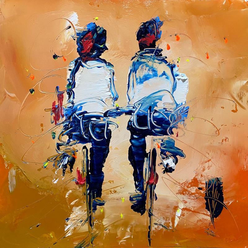 Painting Tous les Deux by Raffin Christian | Painting Figurative Oil Life style