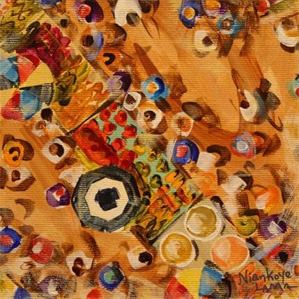 Painting Place du marché 1 by Lama Niankoye | Painting Figurative Acrylic Life style