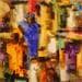 Gemälde Couleurs Tropicales 2 von Lama Niankoye | Gemälde Figurativ Alltagsszenen Acryl