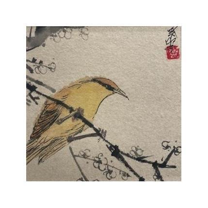 Painting Bird  by Yu Huan Huan | Painting Figurative Ink Animals