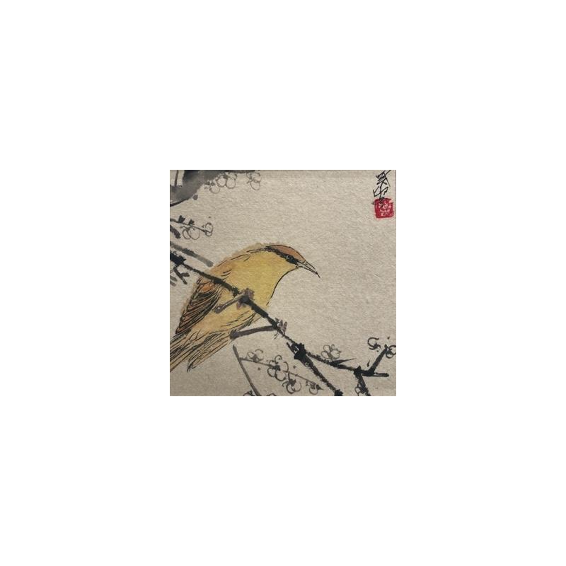 Painting Bird  by Yu Huan Huan | Painting Figurative Ink Animals