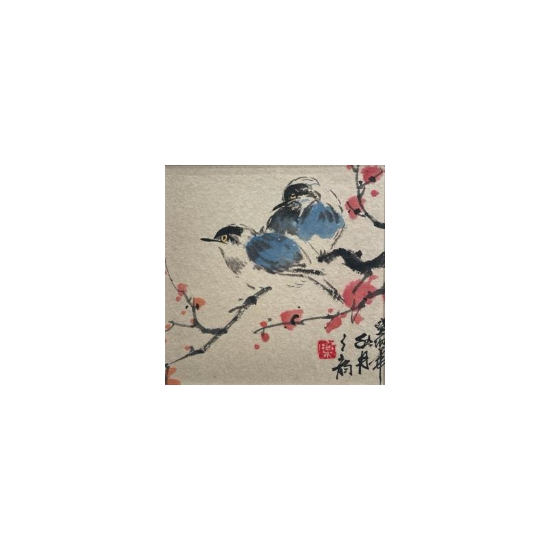 Peinture Birds par Yu Huan Huan | Tableau Figuratif Animaux Encre