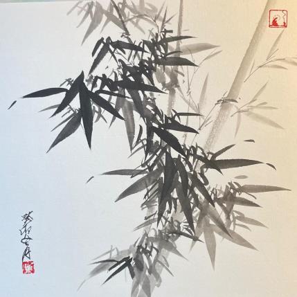 Gemälde Bambou von Yu Huan Huan | Gemälde Figurativ Tinte Natur