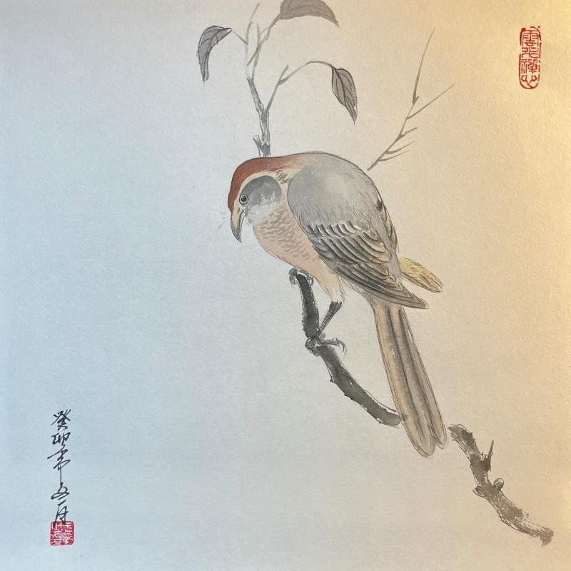 Gemälde Bird von Yu Huan Huan | Gemälde Figurativ Natur Tiere Aquarell Tinte