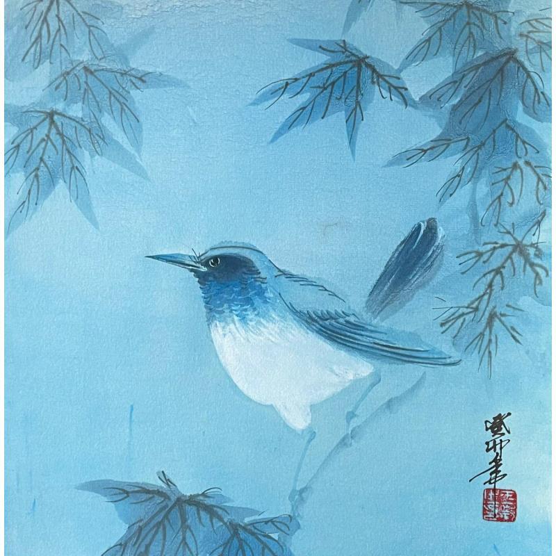 Peinture Blue Word par Yu Huan Huan | Tableau Figuratif Encre