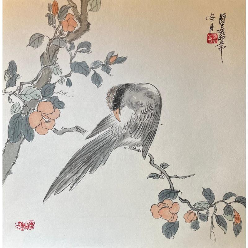 Painting Bird  by Yu Huan Huan | Painting Figurative Ink