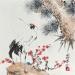 Peinture Crane  par Yu Huan Huan | Tableau Figuratif Animaux Encre