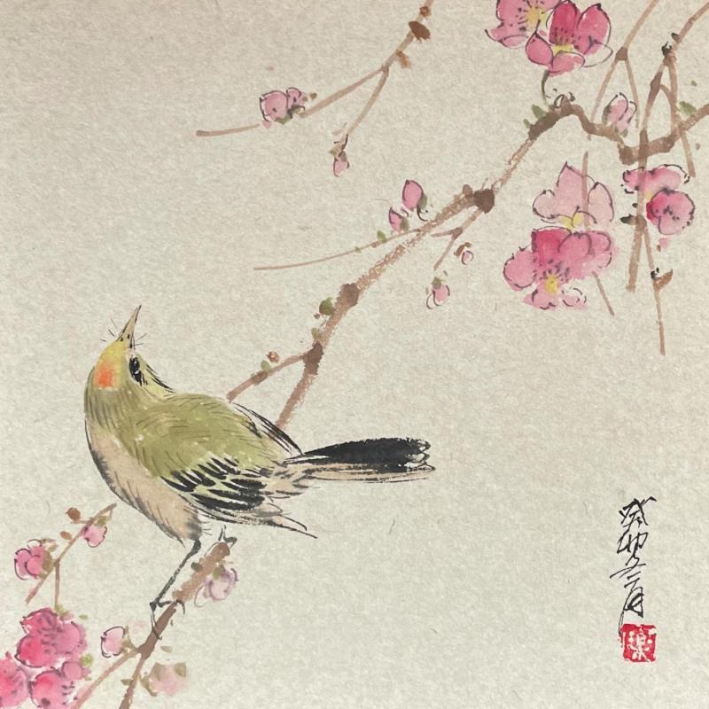 Gemälde Bird von Yu Huan Huan | Gemälde Figurativ Tiere Tinte