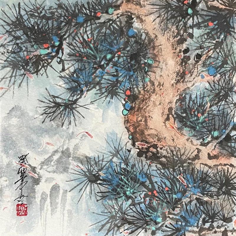 Painting Pine  by Yu Huan Huan | Painting Figurative Ink Pop icons, Still-life