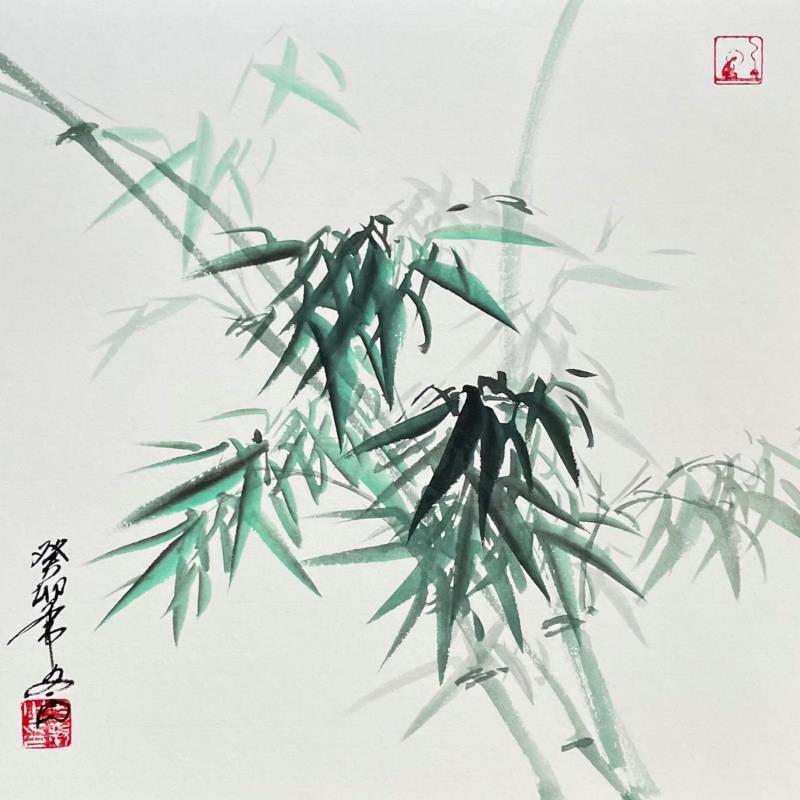 Gemälde Bamboo von Yu Huan Huan | Gemälde Figurativ Stillleben Tinte