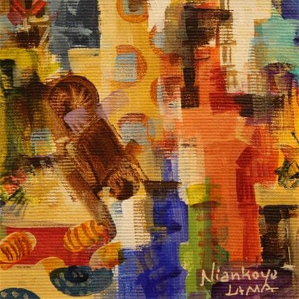 Peinture Couleurs Tropicales par Lama Niankoye | Tableau Figuratif Acrylique scènes de vie