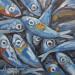 Painting Sardine n.2 by Parisotto Alice | Painting Figurative Music Nature Animals Oil