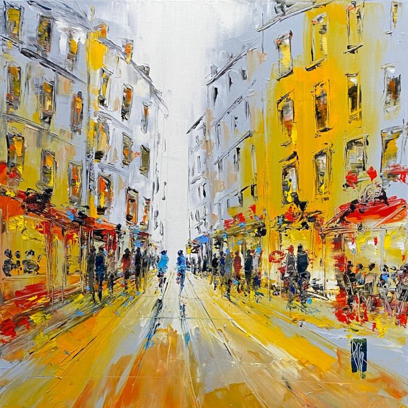 Painting Passage en ville by Raffin Christian | Painting Figurative Urban Oil