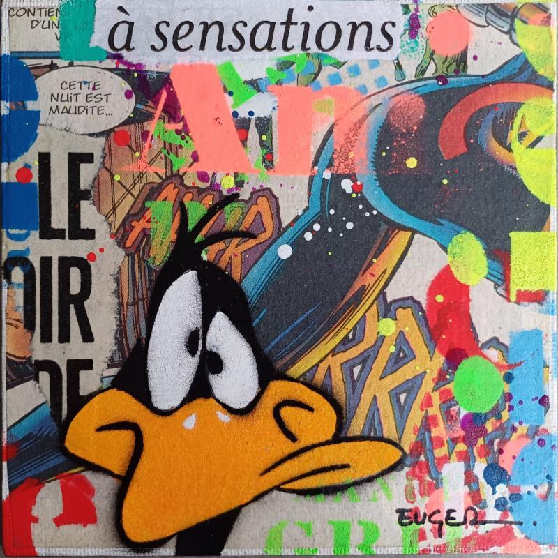 Painting DAFFY by Euger Philippe | Painting Pop-art Acrylic, Gluing Pop icons