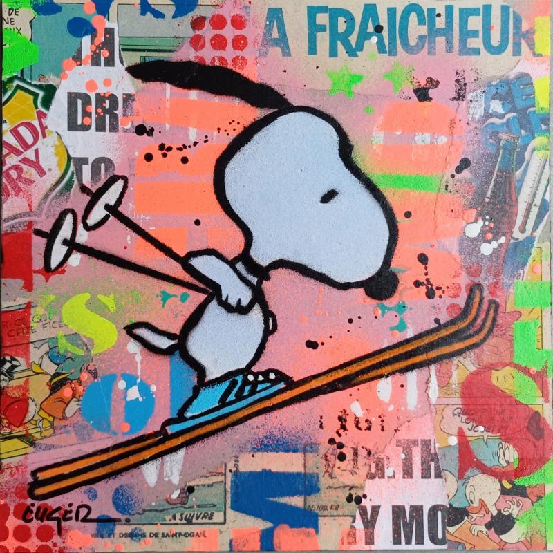 Painting FRAICHEUR by Euger Philippe | Painting Pop-art Pop icons Cardboard Acrylic Gluing