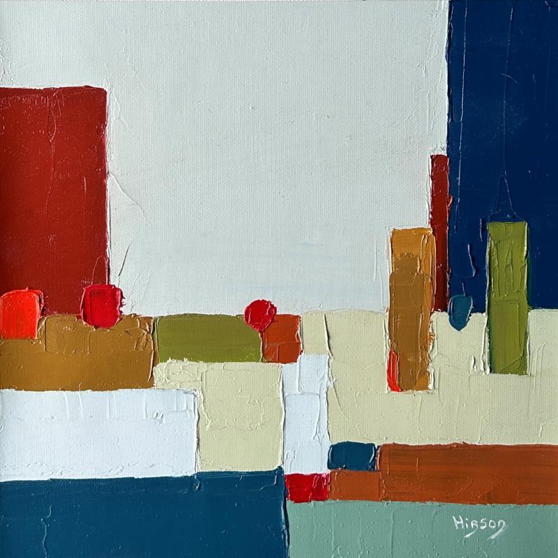 Painting Urbain 2 by Hirson Sandrine  | Painting Abstract Landscapes Nature Minimalist Oil