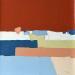 Peinture Un été 6 par Hirson Sandrine  | Tableau Abstrait Paysages Nature Minimaliste Huile