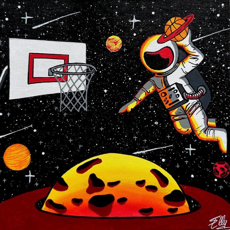 Peinture Une partie de Basketball par Elly | Tableau Pop-art Acrylique, Posca Scènes de vie, Sport