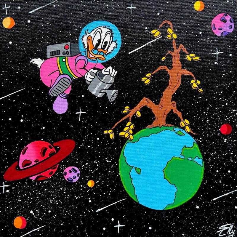 Painting Picsou dans l'Espace by Elly | Painting Pop-art Pop icons Life style Acrylic Posca