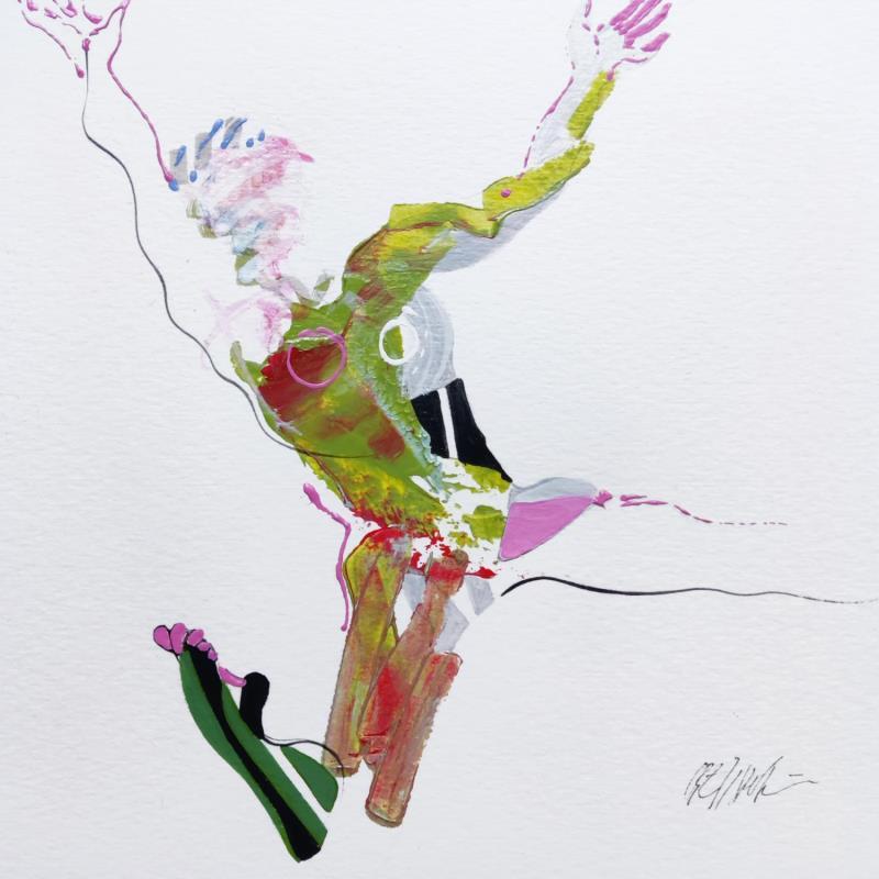 Painting Jubilation by Cressanne | Painting Figurative Nude Acrylic Ink