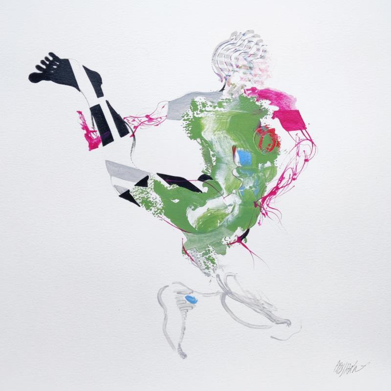 Gemälde Le mono squat von Cressanne | Gemälde Figurativ Akt Acryl Tinte