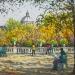 Gemälde Paris les jardins von Decoudun Jean charles | Gemälde Figurativ Urban Aquarell