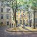 Painting Paris, la place Furstenberg by Decoudun Jean charles | Painting Figurative Urban Watercolor