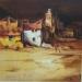 Painting - Tarde En la Mancha by Cabello Ruiz Jose | Painting Figurative Architecture Oil