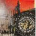 Painting Red Spirit Cathédrale Strasbourg by Horea | Painting Figurative Urban Oil