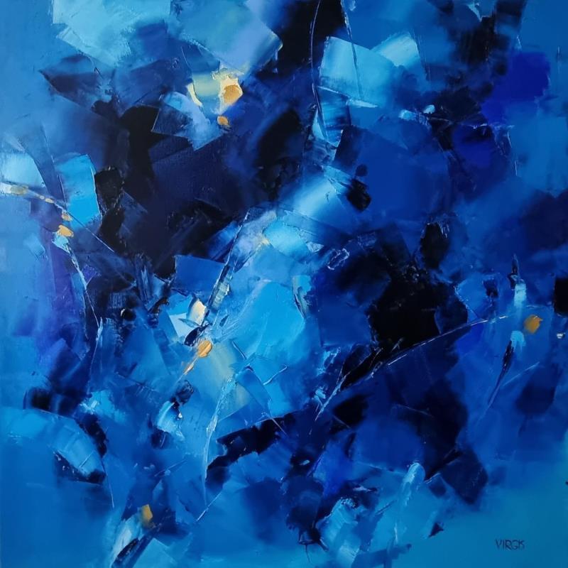 Painting At night I by Virgis | Painting Abstract Oil Minimalist