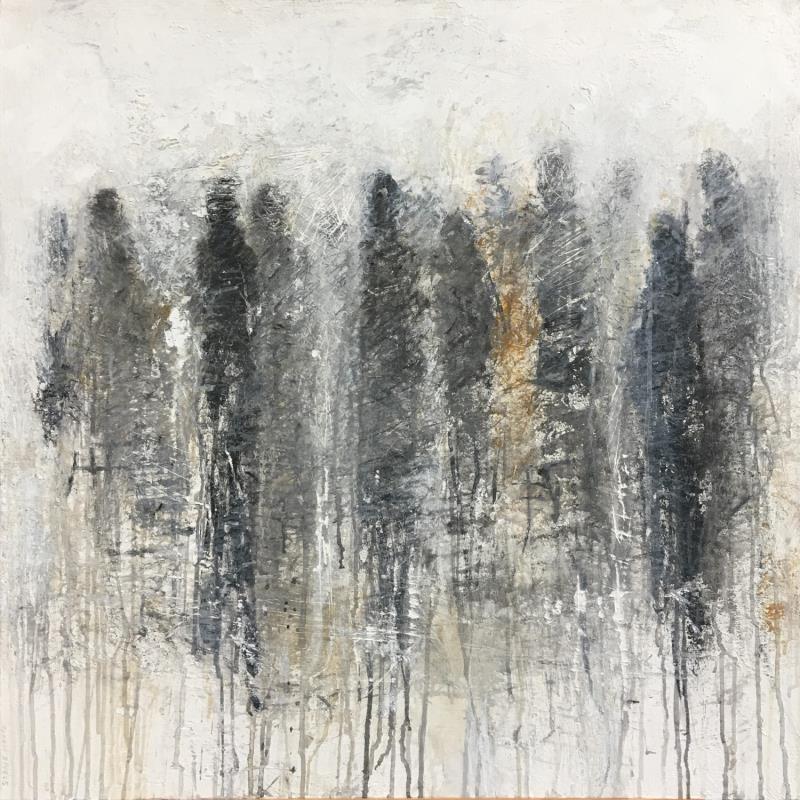 Painting Gris d'automne by Rocco Sophie | Painting Raw art Acrylic, Gluing, Sand Minimalist