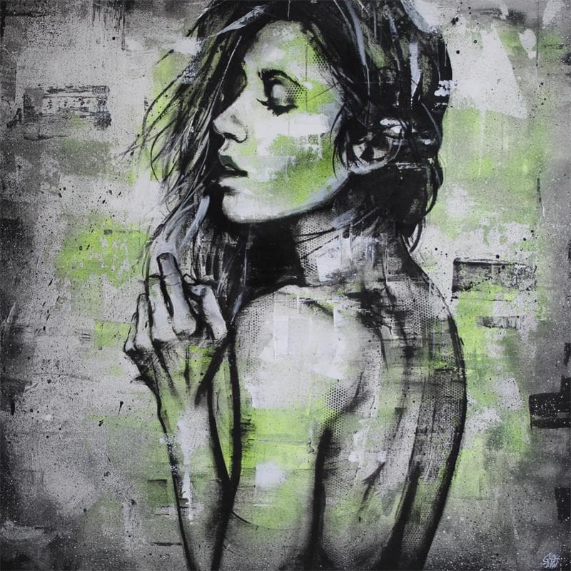 Peinture Whisper par Graffmatt | Tableau Street Art Portraits Graffiti Acrylique