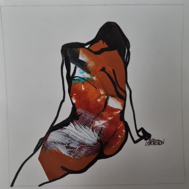 Painting F2 Automne 1 by Chaperon Martine | Painting Figurative Acrylic Nude, Pop icons
