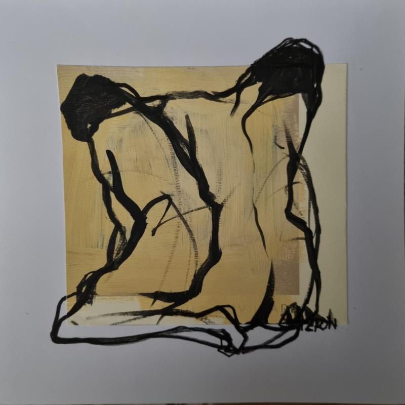 Painting F2 Hors cadre 3 by Chaperon Martine | Painting Figurative Nude Acrylic