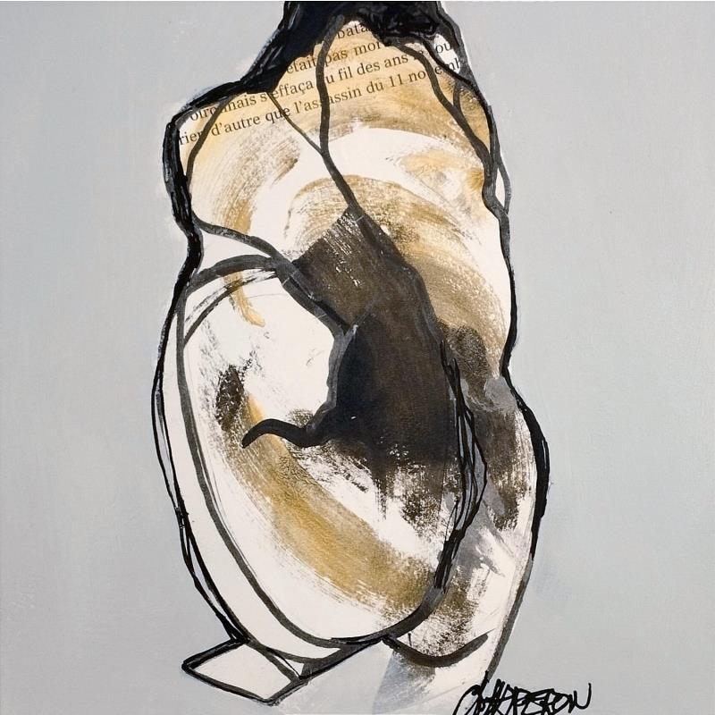 Painting Ecritures 3 by Chaperon Martine | Painting Figurative Nude Acrylic