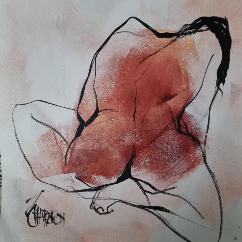 Painting F4 Viril by Chaperon Martine | Painting Figurative Acrylic Nude