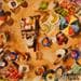 Painting Place du marché 2 by Lama Niankoye | Painting Figurative Life style Acrylic