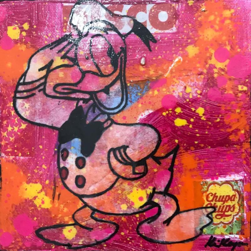 Peinture Donald 1 par Kikayou | Tableau Pop-art Acrylique, Collage, Graffiti