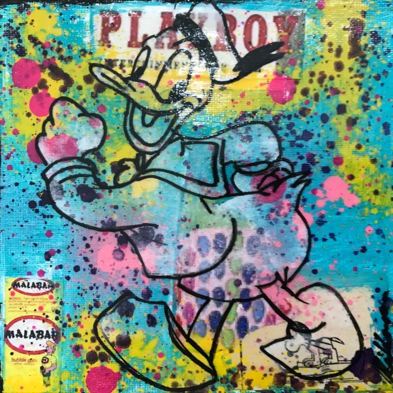 Gemälde Donald 2 von Kikayou | Gemälde Pop-Art Graffiti Acryl Collage
