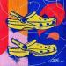 Gemälde Crocs von Revel | Gemälde Pop-Art Acryl Posca
