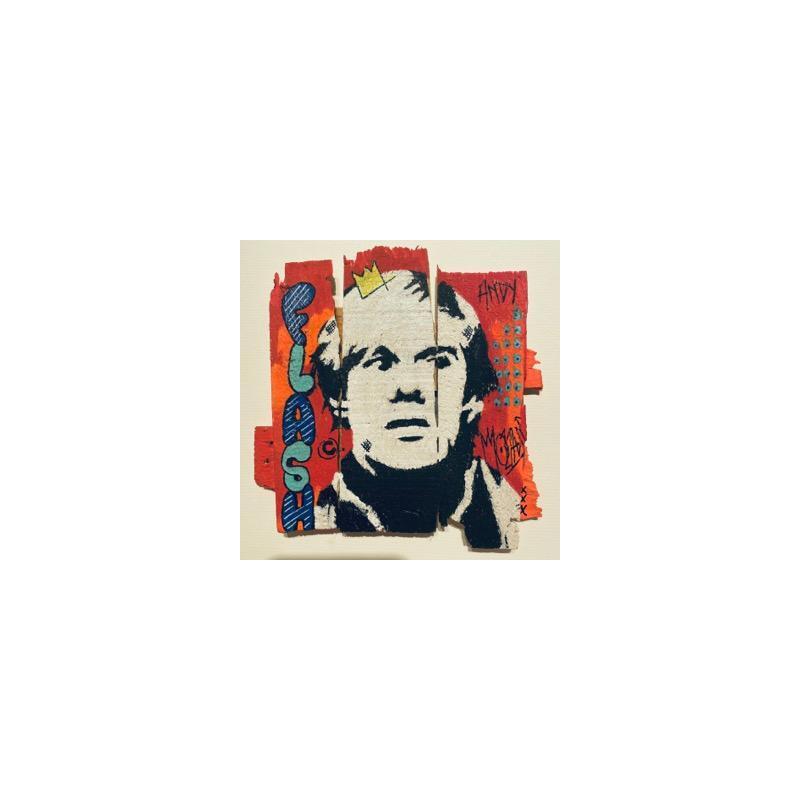 Painting Andy by Molla Nathalie  | Painting Pop-art Acrylic, Posca Pop icons