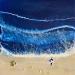 Peinture Le ballet des vagues par Aurélie Lafourcade painter | Tableau Figuratif Marine Minimaliste Acrylique Résine