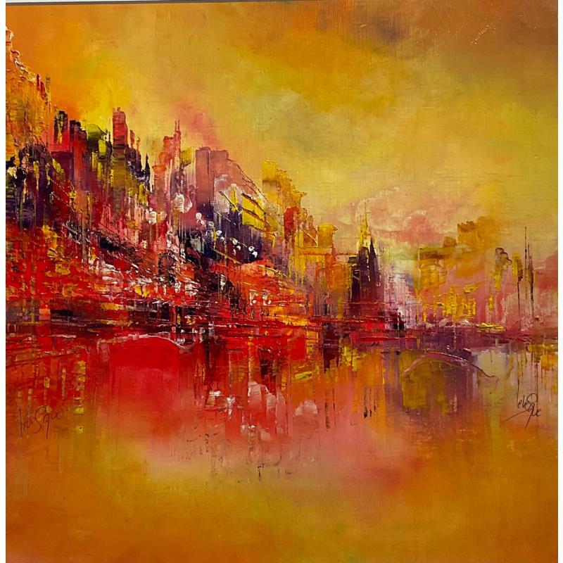 Peinture Les ponts d'or par Levesque Emmanuelle | Tableau Huile