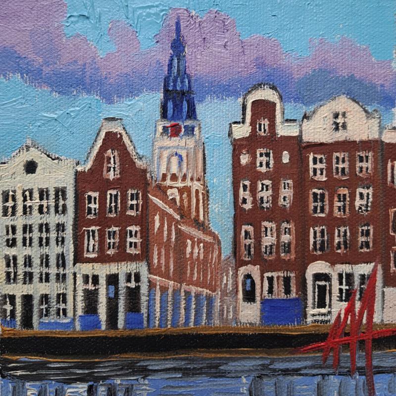 Painting kloveniersburgwal view by De Jong Marcel | Painting Figurative Urban Oil